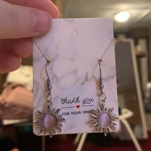 Silver Sun Earrings
